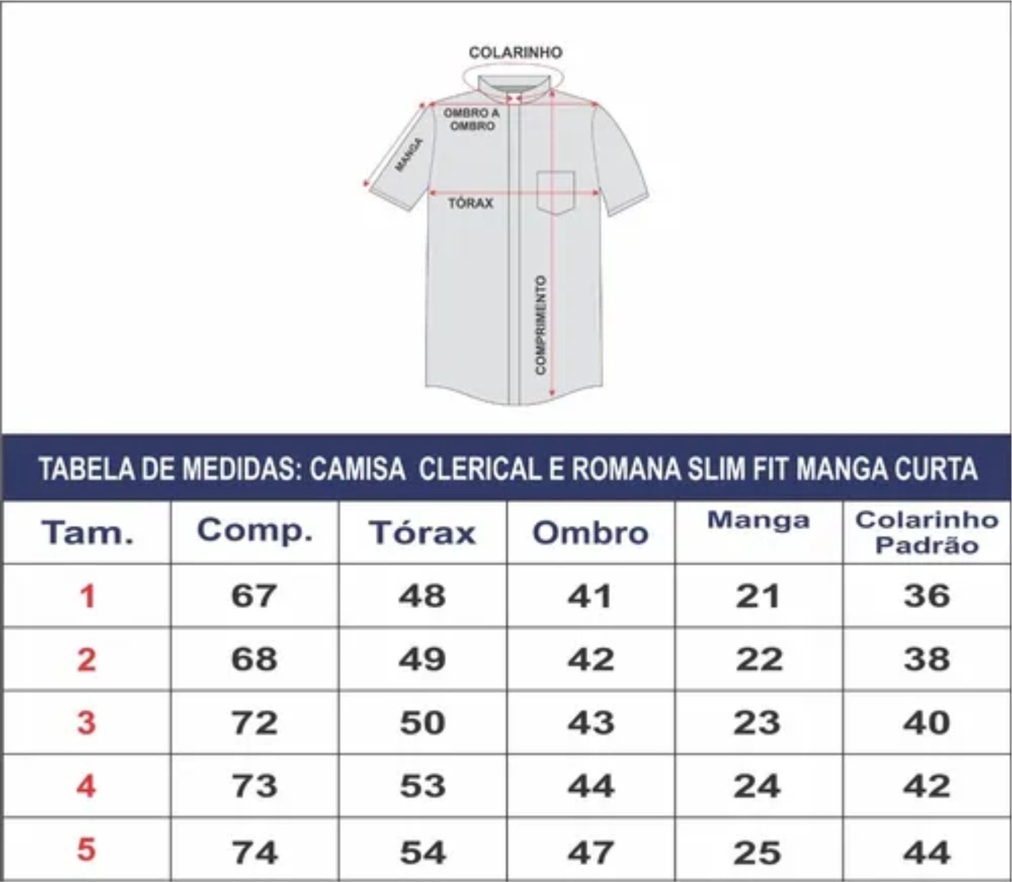 Camisa Clerical Slim Fit Manga Curta Azul Claro - Algodão